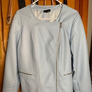 Apt 9 Blue Leather Jacket XL